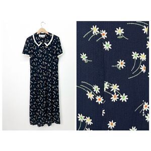 Sara Campbell Vintage Talbots Women’s All Over Floral Button Front Collared Maxi